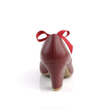 Cargar imagen en el visor de la galería, Tacones Pin Up Couture WIGGLE-32 Burdeos Piel Sintética