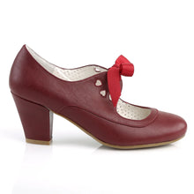 Cargar imagen en el visor de la galería, Tacones Pin Up Couture WIGGLE-32 Burdeos Piel Sintética