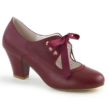 Cargar imagen en el visor de la galería, Tacones Pin Up Couture WIGGLE-32 Burdeos Piel Sintética