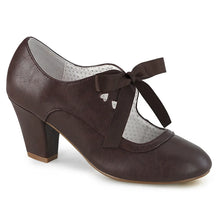 Cargar imagen en el visor de la galería, Tacones Pin Up Couture WIGGLE-32 Dark Marrón Piel