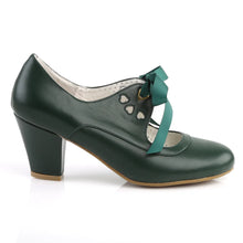 Cargar imagen en el visor de la galería, Tacones Pin Up Couture WIGGLE-32 Dark Verde Piel