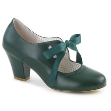Cargar imagen en el visor de la galería, Tacones Pin Up Couture WIGGLE-32 Dark Verde Piel