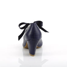 Cargar imagen en el visor de la galería, Tacones Pin Up Couture WIGGLE-32 Navy Azul Piel