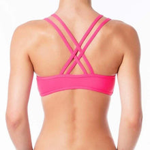 Carregar imagem no visualizador da galeria, Doppel-Träger Sport-BH | Sports bra | Color: yellow | Women's sports bra | Dragonfly Pole Dance Clothes and Bikram Hot Yoga Outfit