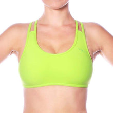 Carregar imagem no visualizador da galeria, Xenia sports bra | Sports bra | Color: lime | Women's sports bra | Dragonfly Pole Dance Clothes and Bikram Hot Yoga Outfit