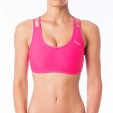 Carregar imagem no visualizador da galeria, Xenia sports bra | Sports bra | Color: pink | Women's sports bra | Dragonfly Pole Dance Clothes and Bikram Hot Yoga Outfit