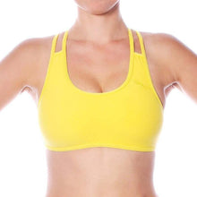 Carregar imagem no visualizador da galeria, Xenia sports bra | Sports bra | Color: yellow | Women's sports bra | Dragonfly Pole Dance Clothes and Bikram Hot Yoga Outfit
