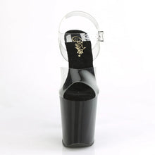 Cargar imagen en el visor de la galería, Tacones Pleaser XTREME-808CHS Transparente Negro Plata