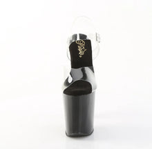 Cargar imagen en el visor de la galería, Tacones Pleaser XTREME-808PYRS Transparente Negro Dorado