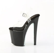 Load image into Gallery viewer, Tacones Pleaser XTREME-808SPRS Transparente Negro Plata