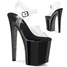 Carregar imagem no visualizador da galeria, Tacones Pleaser XTREME-808SPRS Transparente Negro Pewter