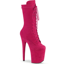 Carregar imagem no visualizador da galeria, Botas de Pole Dance PLEASER FLAMINGO 1050 FUCHSIA PINK VELVET