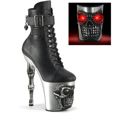 Cargar imagen en el visor de la galería, Botas Pole Dance PLEASER RAPTURE 1020STR Negro Plata Mate