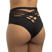 Load image into Gallery viewer, Shorts Poledancerka X High Leg Bottom Black NEGRA - VIVE POLE
