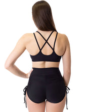 Load image into Gallery viewer, Pole Dance Short Emma Dragonfly Black 24/48 Hrs
