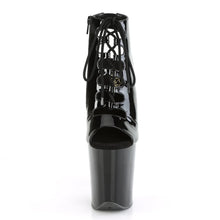 Carregar imagem no visualizador da galeria, Botas de Pole Dance PLEASER FLAMINGO 800-20 COURO VERNIZADO PRETO 24/48 HORAS
