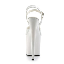 Carregar imagem no visualizador da galeria, Sandálias Pole Dance Pleaser Flamingo-809 – Verniz Branco 24/48 Hrs
