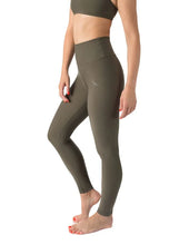 Load image into Gallery viewer, High waist yoga leggings Adele | Leggings | Color: khaki | Yoga Leggings | Dragonfly Pole Wear and Bikram Hot Yoga Clothes
