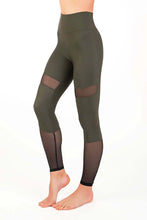 Carregar imagem no visualizador da galeria, Leggings Barbara Mesh Dragonfly - khaki / mesh
