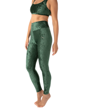 Load image into Gallery viewer, Velvet leggings Adele | Leggings | Color: purple velvet | Yoga Leggings | Dragonfly Pole Wear and Bikram Hot Yoga Clothes

