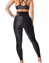 Load image into Gallery viewer, Velvet leggings Adele | Leggings | Color: purple velvet | Yoga Leggings | Dragonfly Pole Wear and Bikram Hot Yoga Clothes
