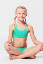 Cargar imagen en el visor de la galería, Girls' Sports Bra Xenia | Activewear | Color: mint | Girl's sports bra | Dětská sportovní podprsenka | Dívčí sportovní podprsenka | Madchen Sport BH | Brassiere sport entfants | Dragonfly Pole Dance Clothes and Bikram Hot Yoga Outfit
