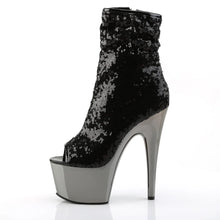 Cargar imagen en el visor de la galería, Tacones Pleaser ADORE-1008SQ Negro Sequins Dark
