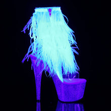 Load image into Gallery viewer, Tacones Pleaser ADORE-1017MFF Transparente Blanco Marabou
