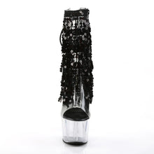 Cargar imagen en el visor de la galería, Tacones Pleaser ADORE-1017SQF Transparente Negro Holo
