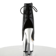 Cargar imagen en el visor de la galería, Botas Pleaser ADORE-1018 - Negro piel sintética / Cromo plata

