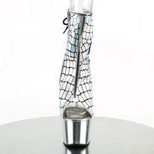 Load image into Gallery viewer, Tacones Pleaser ADORE-1018HG Plata Hologram Ostrich
