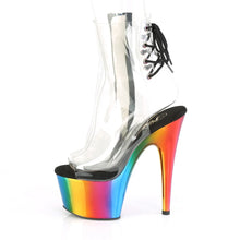 Cargar imagen en el visor de la galería, Tacones Pleaser ADORE-1018RC Transparente Rainbow Cromo
