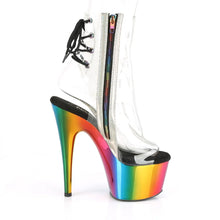 Cargar imagen en el visor de la galería, Tacones Pleaser ADORE-1018RC Transparente Rainbow Cromo

