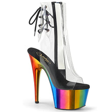 Cargar imagen en el visor de la galería, Tacones Pleaser ADORE-1018RC Transparente Rainbow Cromo
