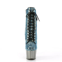 Cargar imagen en el visor de la galería, Tacones Pleaser ADORE-1020CHRS Turquoise Pewter Cromo
