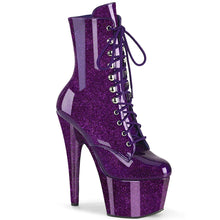 Load image into Gallery viewer, Tacones Pleaser ADORE-1020GP Morado Purpurina Charol
