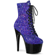 Carregar imagem no visualizador da galeria, Tacones Pleaser ADORE-1020MG Azul Purpurina Negro
