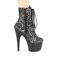 Cargar imagen en el visor de la galería, Tacones Pleaser ADORE-1020SPLAT Negro Velvet Plata
