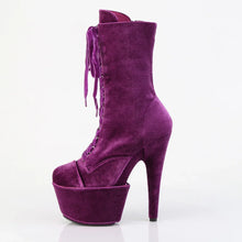Cargar imagen en el visor de la galería, Tacones Pleaser ADORE-1045VEL Morado Velvet
