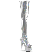 Load image into Gallery viewer, Tacones Pleaser ADORE-3000HWR Plata Str. Holo
