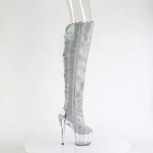 Cargar imagen en el visor de la galería, Tacones Pleaser ADORE-3019C-RS Plata Faux Suede
