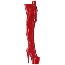 Cargar imagen en el visor de la galería, Tacones Pleaser ADORE-3020GP Rojo Purpurina Charol
