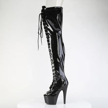 Cargar imagen en el visor de la galería, Tacones Pleaser ADORE-3021GP Negro Purpurina Charol
