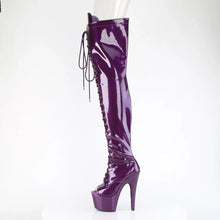 Load image into Gallery viewer, Tacones Pleaser ADORE-3021GP Morado Purpurina Charol
