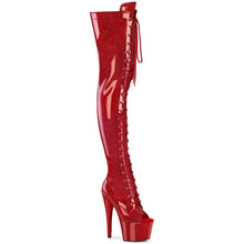 Cargar imagen en el visor de la galería, Tacones Pleaser ADORE-3021GP Rojo Purpurina Charol
