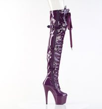 Cargar imagen en el visor de la galería, Botas Pleaser ADORE-3028 - Morado charol elástico / Morado
