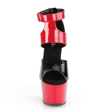 Carregar imagem no visualizador da galeria, Tacones Pleaser ADORE-700-16 Negro Rojo Charol
