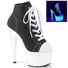 Carregar imagem no visualizador da galeria, Tacones Pleaser ADORE-700SK-02 Negro Canvas Neon
