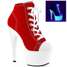 Load image into Gallery viewer, Tacones Pleaser ADORE-700SK-02 Rojo Canvas Neon
