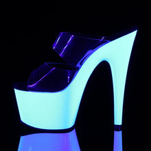 Load image into Gallery viewer, Tacones Pleaser ADORE-702UV Transparente Neon Blanco
